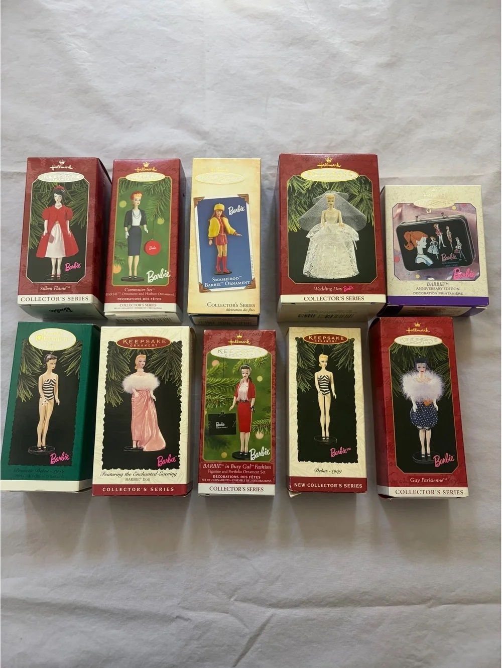 Vintage Barbie Collector's ornaments in Original Boxes